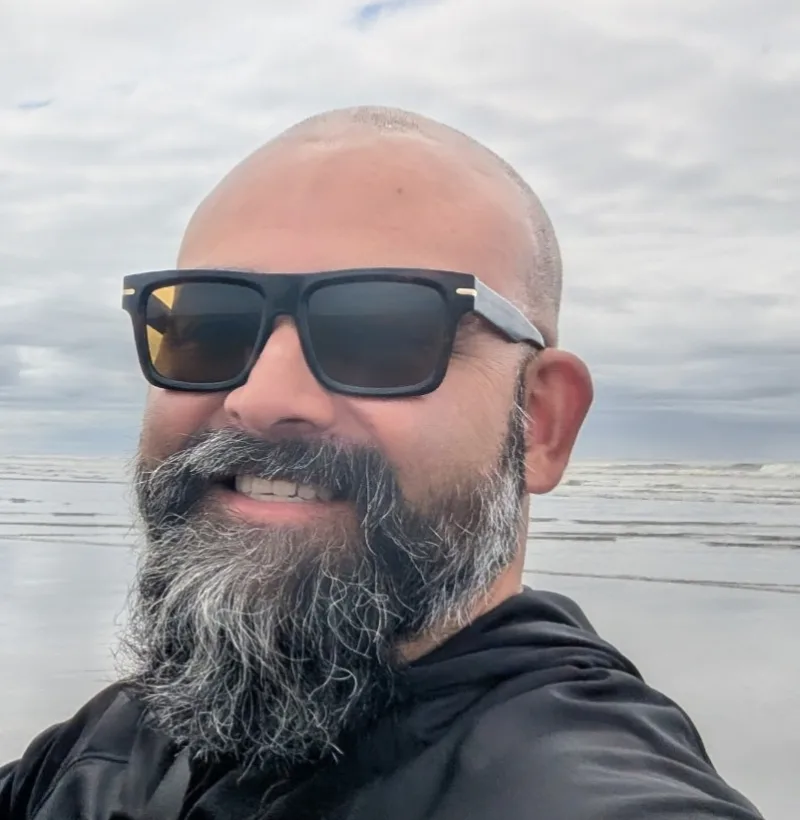 Chris on the beach